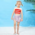 thumbnail image 6 of KAWELL Little Girls Two-Piece Summer Swimwear Role Play Bikini Swim Suit Toddler Tankini Red 3-10 Years, 6 of 7