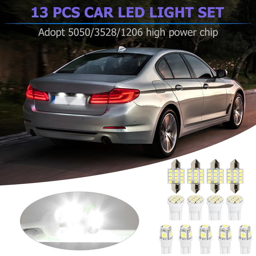 13pcs/set 31mm C5W Doom Light T10 W5W Map License Plate Lamp Car LED Bulbs H1 