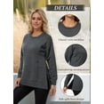 thumbnail image 2 of Long Sleeve Maternity Nursing Tops Clothes for Women Side Split Nursing Breastfeeding Sweatshirt, 2 of 5