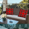 thumbnail image 2 of Tartan Plaid Decorative Pillow Covers, 20 x 20 Inch Royal Stewart Tartan Classic Red Scottish Plaid Double Sided Throw Pillow Covers Sofa Cushion Cover Square 20 Inches(Set of 2), 2 of 4
