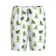 thumbnail image 4 of Naloa Cute Avocado Yoga Men's Short Pajama Pants, Lounge Comfort Shorts with Elasticized Waistband and Side Pockets - XX-Large, 4 of 9