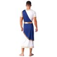 thumbnail image 3 of TiaoBug Robe Gothique Grecque Ancienne pour Hommes, Décoration Dorée Rétro, Longue Robe Bleue TTG, 3 of 6