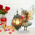 thumbnail image 2 of Girls with Butterfly Wing and Flowers Colorful - Fairy Statue Collection Home Decoration - 2D Flat Decoration Resin Gardening Gifts for Women Statues for Garden Fairy Indoor or Outdoor 3-A, 2 of 9