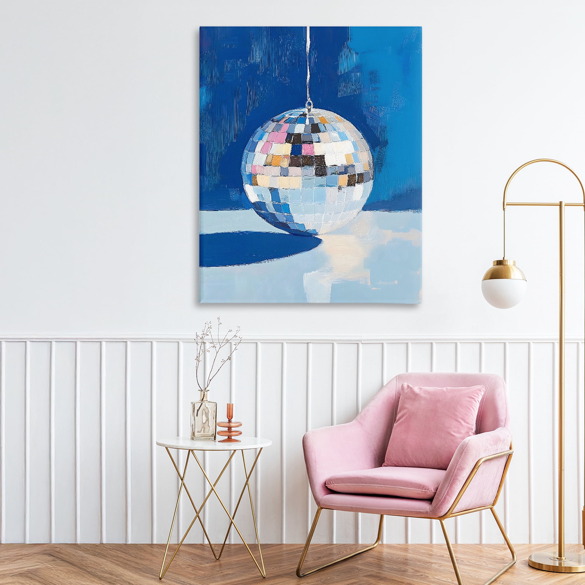 Stupell Industries Silver Dance Disco Ball Canvas Wall Art, design by The Prints Vibe