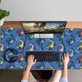thumbnail image 4 of Long Mouse Pads for Desk,Blue Cartoon Dinosaurs Text Pattern Desk Mats on Top Of Desks, Desk Mouse Pad Extra Large with 3mm Non-Slip Base and Stitched Edge for Gaming,Office,Work,Home 47.3"x23.6", 4 of 6