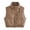 Brown, variant on TIANZEN Versatile Women's Outerwear Vests For Everyday And Stylish Stand Collar Design Solid Color Basic Layering Piece For All Woman Winter Jacket Sleeveless Sweater Jacket Two Vest