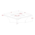 thumbnail image 7 of Furniture of America Duall Square Black Glass Top and White Wood Coffee Table, 7 of 7