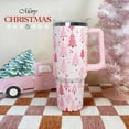 thumbnail image 5 of 40 Oz Pink Christmas Tree Tumbler With Handle,Christmas Tree Coffee Travel Mug Cup,Christmas Decor,Christmas Gifts for Women, 5 of 8
