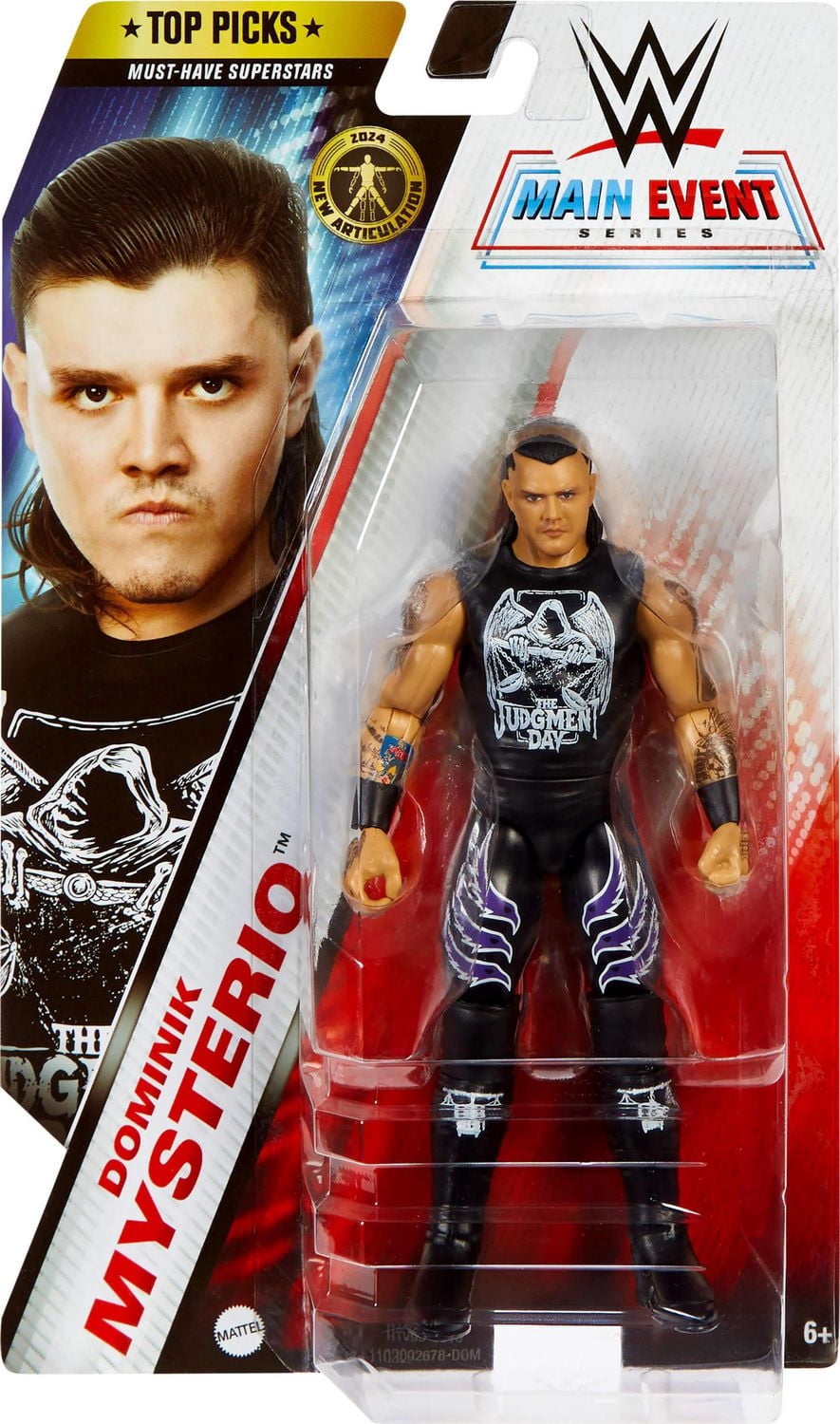 WWE Top Picks Dominik Mysterio Action Figure, 6-inch Collectible Superstar with Articulation