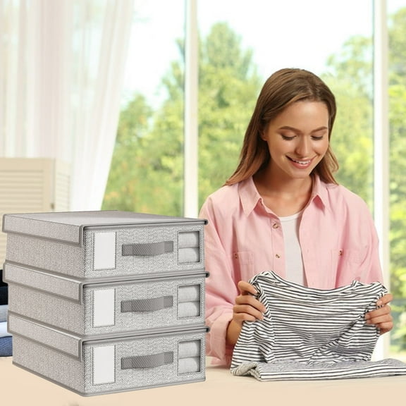 Miogawg Bed Sheets Organizers And Storage, Foldable Sheet Organizer With Handle For Linen Closet, Bedding Organizer Storage For Sheets, Duvet Cover