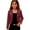 Wine, variant on dazeni Gilrs Sparkly Sequin Bolero Jacket Trendy Cropped Cardigan Blazer Bolero Shrugs Open Front Glitter Jacket for Evening Dress Red 4 Years
