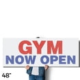 thumbnail image 4 of Gym Now Open Vinyl Decal 48 Inch x 18 Inch Weatherproof Heavy-Duty Adhesive Backing | Fitness Promotions, New Location, Membership Opportunities | Made in USA, 4 of 6