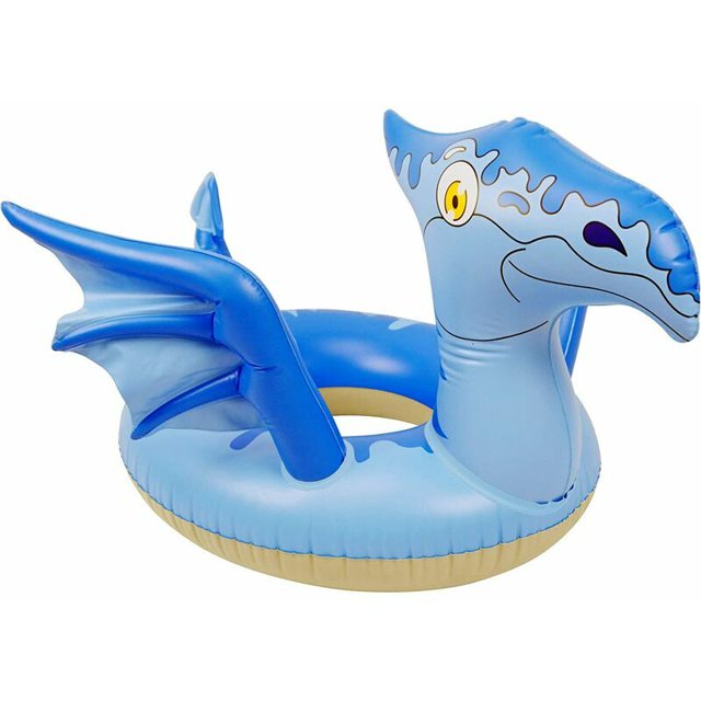 Flotador de piscina de dinosaurio para niños, Flotador de piscina inflable para piscinas con sonido Zizi, Juguetes inflables para piscina para verano