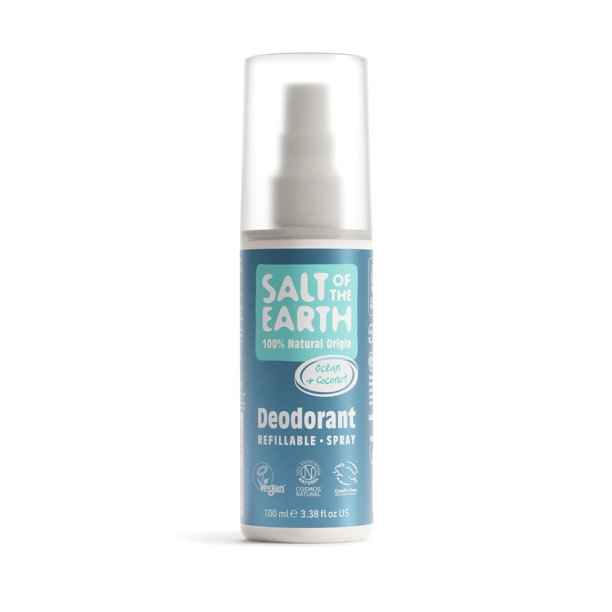 Salt of the Earth - Desodorante en spray recargable Nautral - Océano y coco - 3.5oz