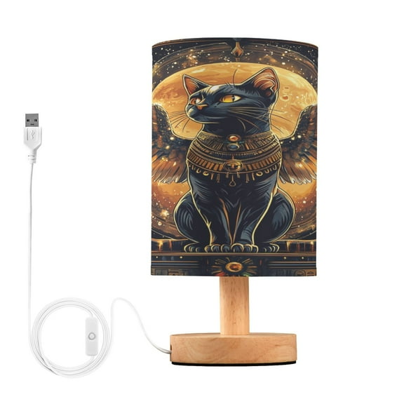 BZSMCE Lamp Modern Black Wing Cat Creative Patter Night Light