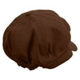thumbnail image 4 of Cute Narwhal Embroidered Cotton Elastic Newsboy Cap - Brown OSFM, 4 of 5