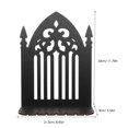 Luxshiny Floating Black Wood Shelf Cathedral Arch for Wall Mounted ...