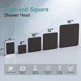 thumbnail image 3 of SR SUN RISE Luxury 16 Inch Extra Large Square Stainless Steel Shower Head High Pressure Rainfall Showerhead Ultra Thin Water Saving Oil Rubbed Bronze 2.5 Gpm, 3 of 5