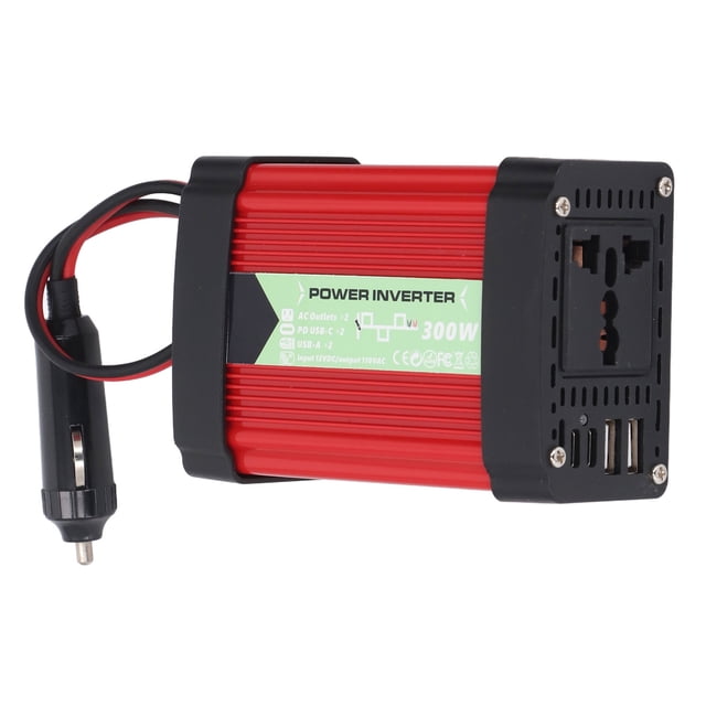 Power 12V to 110V Car Inverter Modified Sine Wave Power Converter with Fast Charge Port Universal Outlet