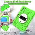 thumbnail image 5 of BMOUO Case for iPad 11th Generation (A16) 11 Inch 2025 / iPad 10th Generation 10.9" 2022 Protective Case with Screen Protector 360°Rotating Stand and Hand / Shoulder Strap, Green, 5 of 7