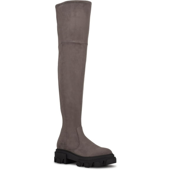 Nine West Womens Cellie Faux Suede Tall Over-The-Knee Boots