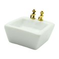 thumbnail image 5 of Kokiya 1:12 Scale Miniature Washbasin Bathroom Decor Miniature Furniture for Kids Gifts Square, 5 of 9