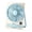 Blue, variant on USB Rechargeable Mini Desktop Fan with LCD Display, 6 Speeds, Quiet Airflow, 180° Pivoting Head, and Phone Stand - Slim Portable Design for Office, Home, and Travel,Yellow