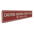 thumbnail image 3 of Caution Hunting Stories Novelty Sign, Metal Wall Decor - 4x18 inches, 3 of 4