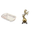 thumbnail image 1 of Bandeja moderna para servir comida y estatua de caballo, adorno artesanal de resina coleccionable, figura decorativa para baño, tocador, sala de estar, 1 of 8