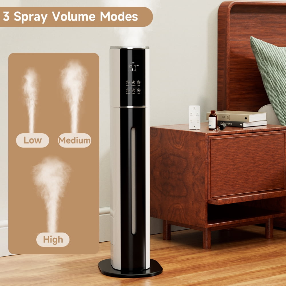 2.4Gal Quiet Ultrasonic Humidifier with Purification & UV Light for Large Rooms, Pets and Babies