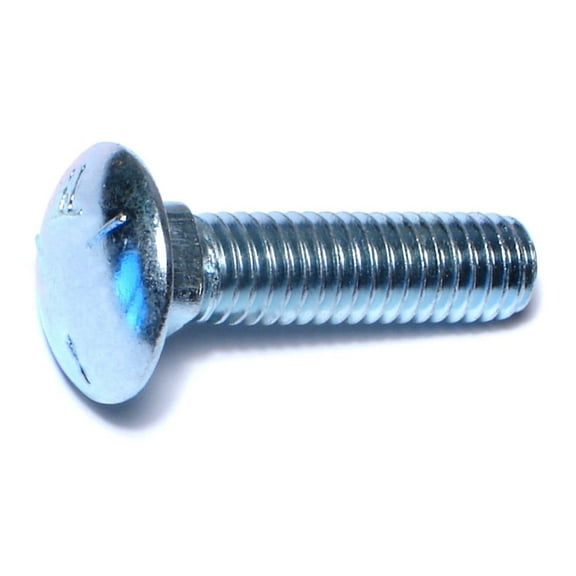 3/8"-16 x 1-1/2" Zinc Plated Grade 5 Steel Coarse Thread Carriage Bolts CBS5-196
