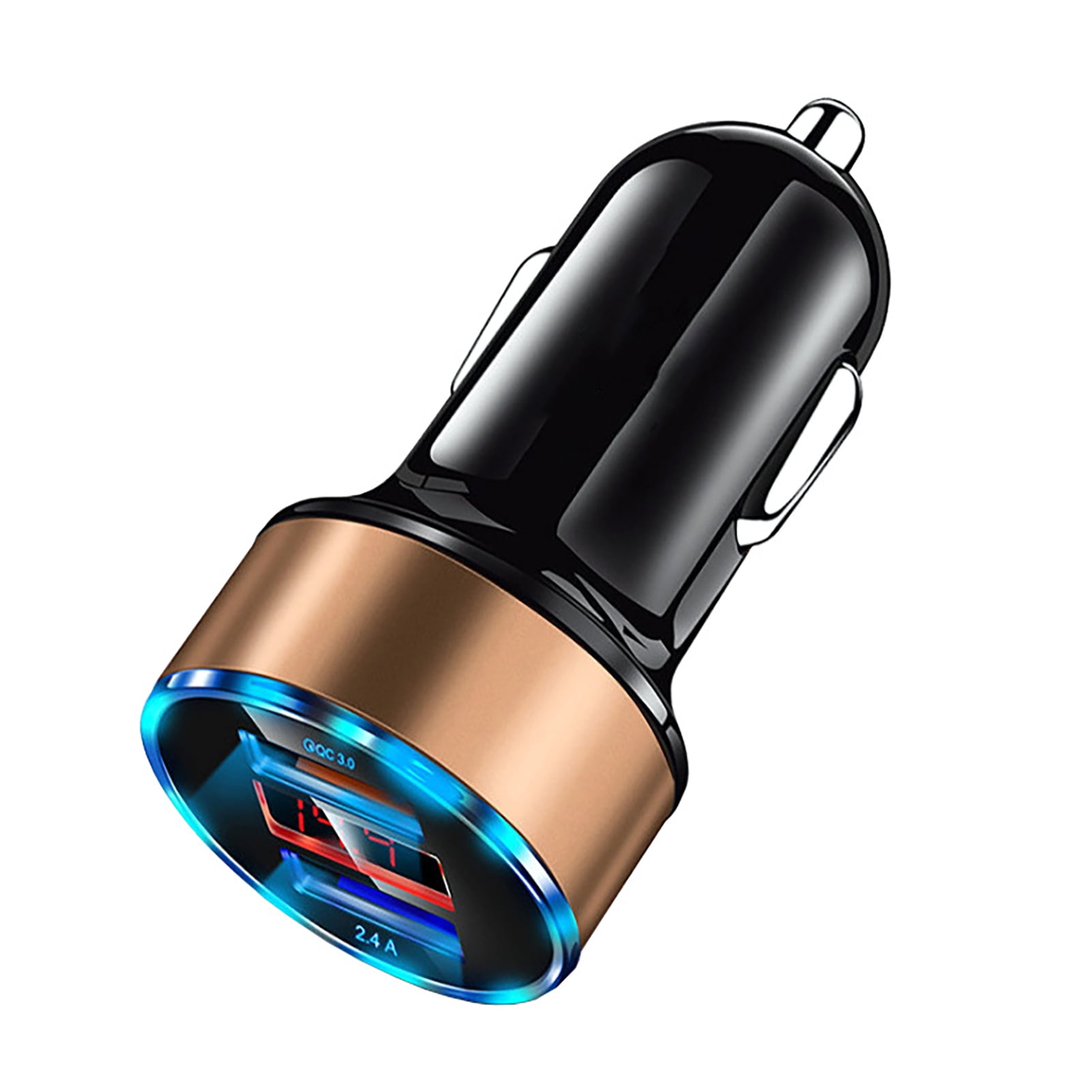 SSBSM Car Phone Charger Quick Charging Plug Play Digital Display Dual USB  Intelligent Car Charger Cigarette Lighter for MP3 