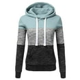 thumbnail image 4 of Femmes Filles Sweat à Capuche Patchwork avec Cordon de Serrage, 4 of 4
