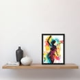thumbnail image 2 of Holi Festival of Colour Woman Dancing to Music Modern Paint Splatter Artwork Artwork Framed Wall Art Print A4, 2 of 4