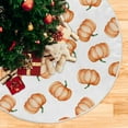 thumbnail image 5 of FMSHPON Thanksgiving Watercolor Pumpkins Xmas Christmas Tree Skirt Stand Mat for Holiday Party Decoration Indoor Outdoor 48 inches, 5 of 6