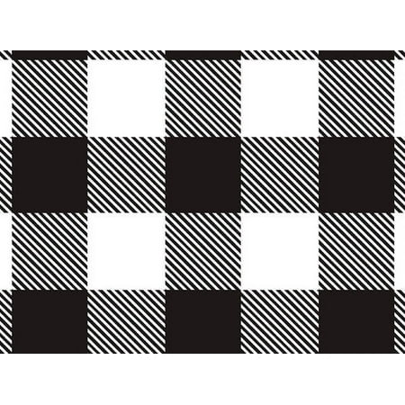 12 Pack, Buffalo Plaid Black Tissue Paper 20 x 30", Soft Fold Sheets for DIY, Gift Wrapping, Birthday Parties and Events, Made In USA
