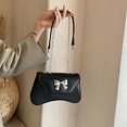 thumbnail image 4 of Bolsos pequeños de diseño con lazo de PU para mujer bolso bandolera de viaje con correa de cadena de gran capacidad, 4 of 6