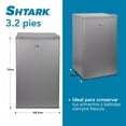 thumbnail image 4 of Frigobar Refrigerador Acero Inoxidable 91 Litros 3.2 Ft Plata, 4 of 7