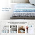 thumbnail image 5 of Unique Bargains Absorbent Striped Non Slip Quick Dry Washable Bath Mats Blue 30"x17", 5 of 5