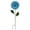Blue, variant on JeashCHAT Decorative Sunflower Garden Stake Ground Inserted Metal Flower Waterproof Floral Yard Art Stake for Outdoor Lawn Pathway Patio Ornaments - 27 Inch Tall, Red