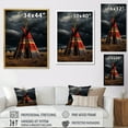 thumbnail image 4 of Designart "Red Journey Of The Tribes Native Tipi " Cityscapes Floater Framed Wall Decor, 4 of 7