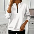 thumbnail image 2 of Women's Long Sleeve Sweatshirt Loose Round-neck Casual Fashion Fall Clothes Outfits Basic Winter Clothing, 2 of 5
