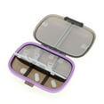 thumbnail image 2 of Unique Bargains 8 Grids Double Layers Pill Box for Travel Coffee Color, 2 of 6