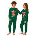 thumbnail image 7 of CUZIBR Kids Boys Girls Pajamas Christmas Loungewear Set Long Sleeve Crew Neck Tops And Pants 2 PC Santa Claus Graphic Cool Fall Homewear,Green,6-7 Years, 7 of 7