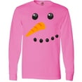 thumbnail image 3 of Inktastic Snowman Face Long Sleeve T-Shirt, 3 of 5