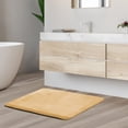 thumbnail image 1 of 1 Small Clara Clark Bath Mat Bathroom Rug - Absorbent Memory Foam Bath Rugs - Non-Slip, Thick, Cozy Velvet Feel Microfiber Bathrug, Plush Shower, Toilet- Floor Bathmats Carpet - Cream - 17"x24", 1 of 4