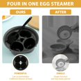 thumbnail image 3 of Egg Bites Molds with 4 Compartment Non-Stick Egg Poacher Insert with 2 Oil Brush Multifunctional Poached Egg Maker Portable Egg Steamer Egg Cooker, 3 of 9