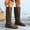 Coffee, variant on Viluyesy Womens Knee High Boots, Wide Calf Half-Zipper Chunky Heels Fashion PU Leather Tall Boots Coffee US5.5