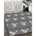 thumbnail image 3 of Ahgly Company Machine Washable Indoor Square Transitional Grey Gray Area Rugs, 4' Square, 3 of 7