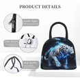 thumbnail image 4 of Disketp Futuristic Blue Light White Tiger Bolsa Térmica para Almuerzo, Lonchera con Abertura Amplia y Gran Capacidad, Organizador Reutilizable para Mujeres, Hombres y Adultos, 4 of 6